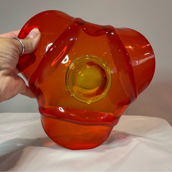 Glass Viking Serving Bowl in Orange - Picture 4 of 6